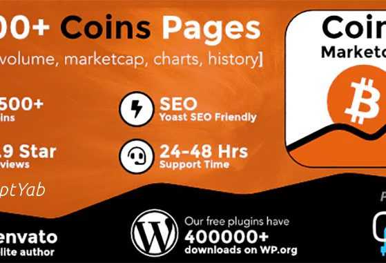 دانلود افزونه وردپرس Coins MarketCap - WordPress Cryptocurrency Plugin