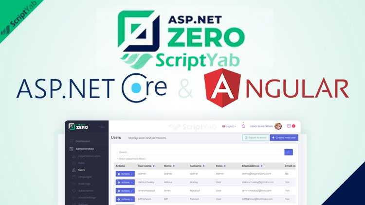 دانلود ASP.NET Zero Core 6.9.0 نسخه کامل و پیشرفته ASP.Net